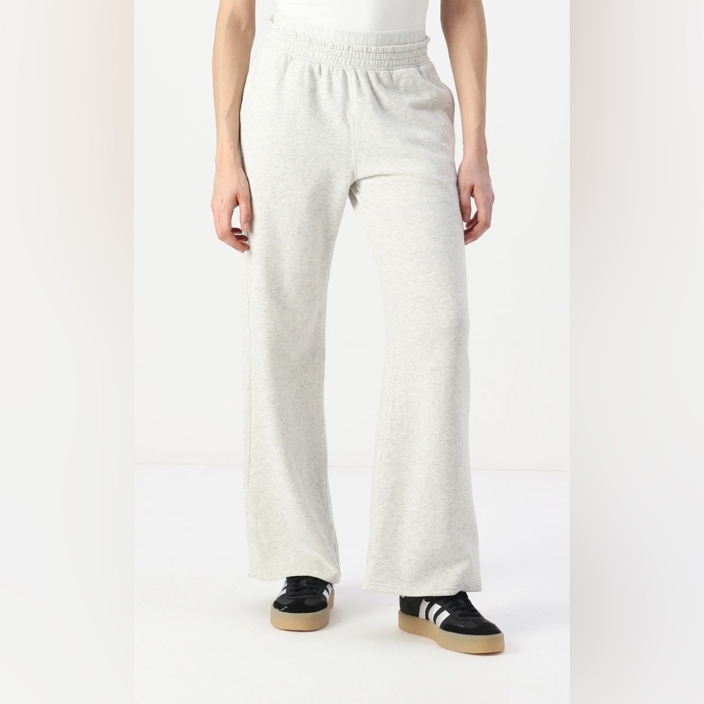 Hollister‎ Light Gray Leisure Jogger Lounge Sweatpants Pockets Men's Medium EUC